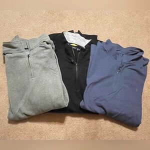 Mens 1/4 Zip Knit Pullovers